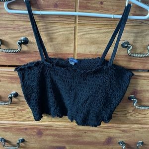 American Eagle Black Crop Tank Top